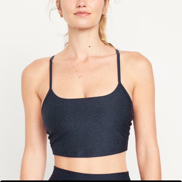 NWT OLD NAVY Light Support Cloud+ Sports Bra Color: Dusk Navy - Picture 2 of 10
